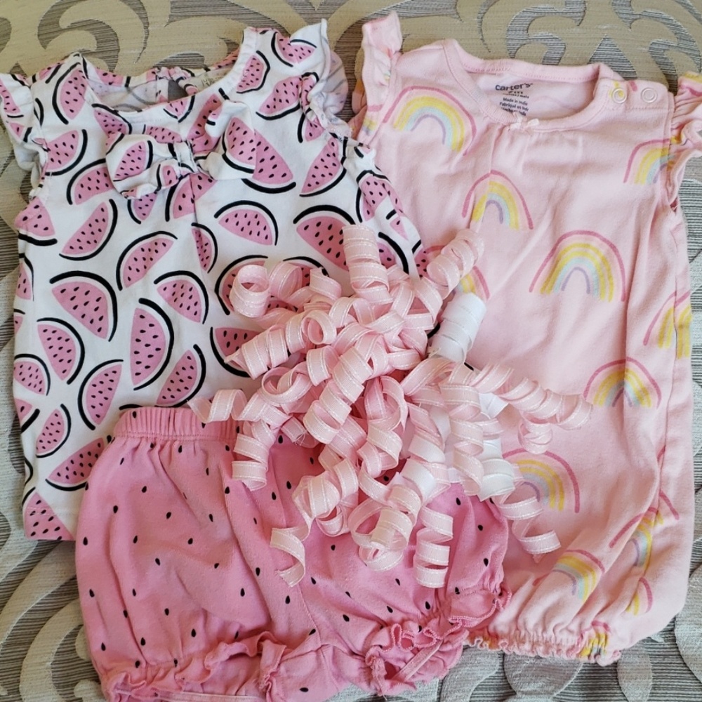 💞Carter's 9 Month Watermelon Rainbow Bundle 💞